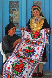 Greece | "Proud of their traditional handcraft" Karpathos women. | ©Patricia Fenn