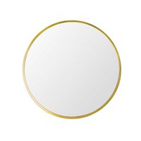 Modern and Simple design. Diameter of this classic metal frame circle mirror is 28 in. with an alloy metal sleek frame, floating round glass panel. For a variety of scenarios such as bathroom mirror, entryway mirror, vanity mirror, living room mirror and so on. Easy to Install, hooks are pre-installed behind the backboard, the package includes screws. It is easy to install and hang. Excellent and Durable, Our wall mounted mirror made of high quality floating annealed glass which can prevent warp