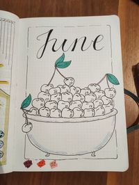 bullet journal mood tracker cherry