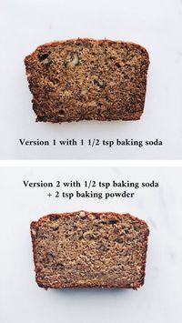 Banana bread 1010, comparing banana bread recipes to find the best and to show the impact of baking soda on browning