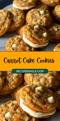 Enjoy the comforting flavors of carrot cake in cookie form! These soft and chewy carrot cake cookies feature grated carrots, warm spices, and a creamy cream cheese frosting for the perfect dessert or snack.