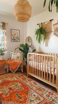 Discover 60+ delightful Bohemian nursery ideas to enhance your baby’s room. These ideas feature playful themes, creative decor, and vibrant colors to create a joyful and energetic space. #BohemianNurseryIdeas #DelightfulNursery #CreativeSpaces