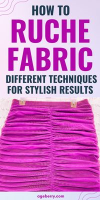 Learn how to sew ruching with this easy-to-follow tutorial. Ruching is a decorative technique that involves gathering, pleating, or folding fabric to create texture and visual interest. With just a few simple steps, you can add ruching to your favorite garments, accessories, or home decor items. This tutorial covers everything you need to know, from choosing the right fabric and thread to creating different types of ruching.