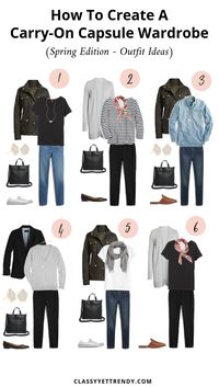 How To Create A Carry-On Capsule Wardrobe (Spring Edition) + Outfits - Classy Yet Trendy