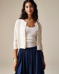 J.Crew: Featherweight Cashmere Shrunken Cardigan Sweater For Women