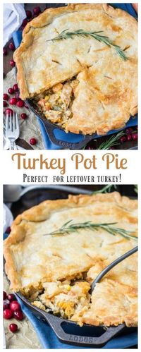 My favorite Turkey Pot Pie #potpie #leftover #turkey #dinner #recipe via @sugarspunrun