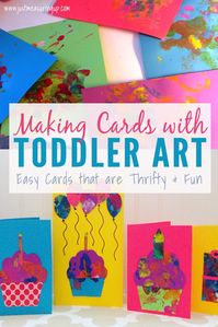 Making Cards with Toddlers | Creating Greeting Cards from Toddler Art