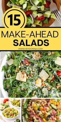 Make-ahead recipes make life easier and these salad recipes not only save you time, but allow you to have a healthy vegetable filled salad ready to go when you need one.