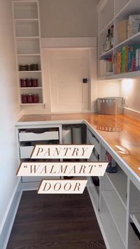 We decided to add a ‘Walmart Door’ in the garage that connects to the pantry. What’s a Walmart door? It’s one of my favorite features of our new house and it helps me save both time and energy. We dont live near a Costco…