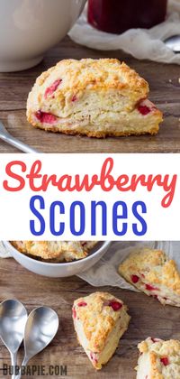 Easy Strawberry Scones Recipe - BubbaPie