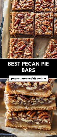 These Best Pecan Pie Bars are a dessert lover's dream! With their rich and buttery goodness, they're perfect for holiday gatherings or a cozy family get-together.