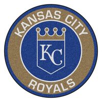 MLB - Kansas City Royals Roundel Mat 27" diameter Roundel Mats from Sports Licensing Solutions are the perfect addition to any room. With a 27 inch diameter, these mats are perfect for Bedrooms, Game Rooms, and Laundry Rooms. The Mat features your favorite teams logo in the center with a ring that state the teamÕs name. The vibrant colors are printed onto 9oz nylon carpet making the roundel soft to the touch. We designed these mats to last for years, to the backing is vinyl and the edges are tap