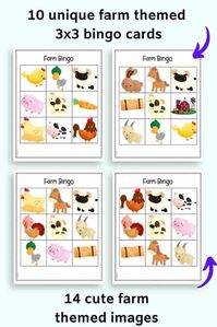 Free Printable Farm Animal Bingo