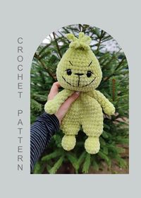 No Sew Grinch Snuggler Crochet Pattern This is a PDF file!! Not the finished product!!  We don't refund Pdf files!! Read the description carrefully!! Crochet Pattern Grinch Snuggler This is a NO SEW crochet pattern! Includes a pdf file with written instructions, pictures and video tutorials!   Requires minimal crochet skills as single crochet, half double crochet Materials needed: * Yarn Brand Used : Wolans Bunny Baby but you can us also Himalaya Dolphin Baby or Yarnart Dolce or similar yarn - o