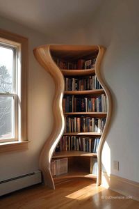 This unconventional bookshelf is far from ordinary; it’s a conversation starter, a head-turner, and a statement piece all rolled into one!