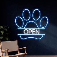 Open Paw Led Sign, Paw Open Neon Sign, Dog Paw Led Light, Pet Neon Light, Animal Room Wall Art Decor, Pet Service Neon Light, Spa Led Light Let us light up your life with quality LED neon signs for home, business, weddings, events, & more. Take a business logo, song lyrics, a kid's name, or even the shape of your dog, & neon-ify it! We are helping make art accessible with easy-to-design, stylish neon lights. Get creative and design your own neon sign. Your name, motto you live by, your business mission, or the motivational quote that you have always loved - choose anything and create customised neon signage. With the option of various fonts and colours, design a sign that reflects your personality.  MATERIALS+GUARANTEE Made from long lasting, durable and environmentally friendly LED neon s