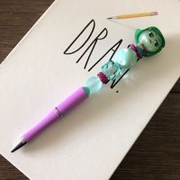 Disney Doorables: Inside Out: Disgust Handmade Beaded Pen