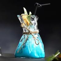 Creative Pleating Cocktail Glasses for Bar Glassware Wine Glass Restaurant Juice Coffee Cup Vase Ornaments - AliExpress