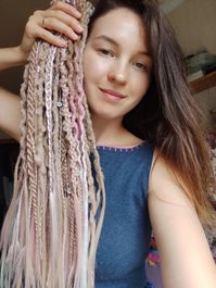 Rose Pink Braids on Hair Clip, Ginger Hair Clip Braids and Dreadlocks, Boho Festival Braids, Rave Outfit Women, Hippie Hair, Length 21 - Etsy Ukraine