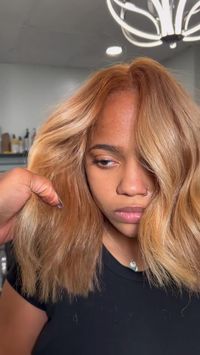 Ginger to blonde color | blonde hair | black woman with blonde hair | black woman hair