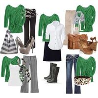 capsule wardrobe w green