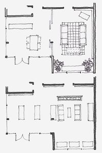 Design Process: Exploring alternate floor plan options for the lobby. #laughingbuddhatattooandbodypiercing #boardandvellum #interiordeisgn #retaildesign #designprocess