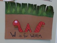 Halfway Homeschooling: W - Learning the Alphabet - Hiding Worm Craft, Science Lesson, Color Mixing