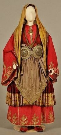 Traditional costume of Trikeri village, Mount Pelion, Magnesia Prefecture, Thessaly, Greece