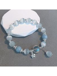 Baby Blue  Collar  Artificial Crystal   Embellished   Women's Fashion Jewelry