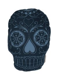 "Sugar Skull" Pillow by The Rise And Fall (Blue) #InkedShop #sugarskull #pillow #decor #homegoods