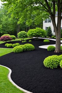 Adore the moody elegance of black mulch? Find 20 creative ways to use black mulch in your garden! With plenty of pictures, you'll get all the inspiration you need. Copy these landscaping designs to spruce up your yard.