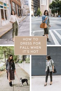 Learn how to dress for fall when it's hot! Discover easy tips to transition your wardrobe for the season's trends without sacrificing comfort. Embrace Fall vibes while keeping cool with these tips and outfit ideas. Visit my blog to find the perfect balance for your Fall fashion in warm weather!