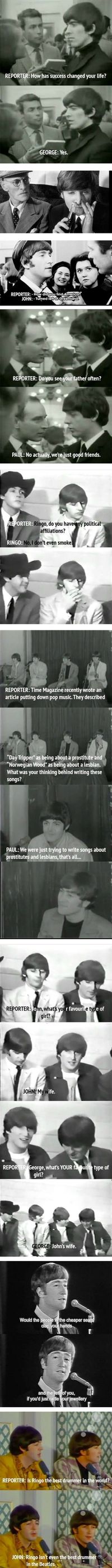 The Beatles were pretty funny.