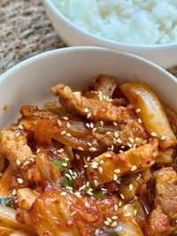 15-minute Korean Kimchi Pork Belly Stir Fry (Kimchi Duruchigi)