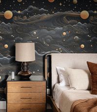 Step into the celestial realm with our celestial star wallpaper collection, meticulously crafted to infuse your living space with the captivating charm of cosmic, planet and galaxy patterns and celestial aesthetics. 🌟 Captivating Starry Skies in Every Design: Introducing the "Soar"! Immerse yourself in the allure of the cosmos with our vintage starmap wallpaper. Each design is a captivating portrayal of a whimsical starry night sky, offering a touch of celestial elegance to elevate your home. ?