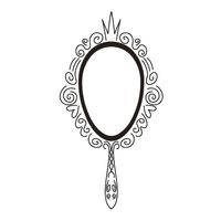 Vektor princess crown mirror doodle fram... | Premium Vector #Freepik #vector #frame-design #retro-rahmen #etiketten-rahmen #vintage-rahmen