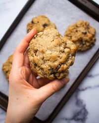 The BIGGEST (and best) Oatmeal Raisin Cookies - Justine Doiron