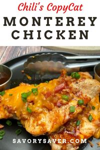 Looking for a Chili’s copycat recipe? Try Monterey Chicken. Juicy grilled chicken with BBQ sauce, cheese and bacon. What’s not to love?