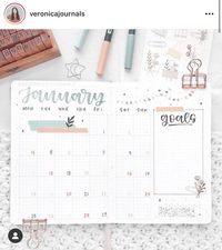 January bullet journal, calendar bullet journal, weekly spread bullet journal, monthly bullet journal #bujo #bulletjournal