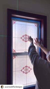 LOVE this step-by-step on our Window Film and stained glass decals by @acarriedaffairdesigns9397!