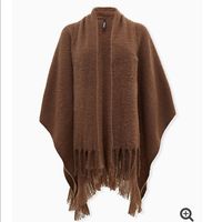 Cozy Up With This Amazing Piece! One Size. Brown Shawl. Collard With Fringe Ruana. Thick, Lightweight Blanket Fabric. Please Note This Is Item Is Made Of Open Stitch Yarn And Can Easily Snag, Pull & Catch Don’t Be Shy. Offers Welcome. Bundle To Save And Free Shipping