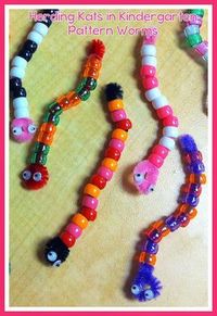 Pattern worms: Easy and fun way to assess patterns while working on fine motor skills!