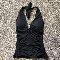 Black Ralph Lauren Swim Suit Tank Top With Halter Neck Line. Never Been Worn.