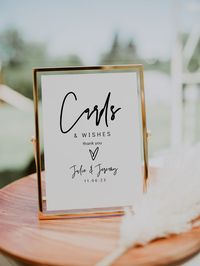 Printable Cards & Wishes Sign for your Wedding Card Table. Printable Canva Templates. ❤ »» CANVA »» ❤ Very Easy Templates!  ★ Co-ordinating Templates: https://etsy.me/3zKQMwp ♥ PRINTING ♥  To help you save more money, I've teamed up with some reputable printing websites who print in different sizes and formats: connieandjoan.com/pages/printing ★ Save an extra 10% with Prints Of Love ★  Use this code at the checkout: connieandjoan10 (Applies to orders over $49 in USA & Canada) Files can be quickl