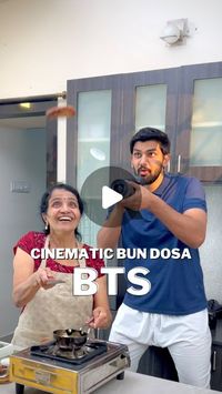 Neeraj Elangovan on Instagram: "BTS of Grandma & I making a Cinematic Bun Dosa recipe 😎🔥

A ton of work went into creating each of these shots, like the tomato jumping out of the cutting board, the mixer blading popping up and also the top shot of the mixer. Entertaining you guys is the biggest reason for me to push myself for these special shots. ⭐️

Hope you enjoying these moments ♥️
——-
#behindthescenes #cinematography #foodphotography #foodstagram #bestfoodfeed #foodgasm #foodporn #yummyfood #dosalover #bundosa #indianfoodlovers"