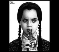 Print 8x10" -Wednesday Addams - Poison The Addams Family Christina Ricci Morticia Gomez Dark Art Horror Comedy Gothic Pop Art Halloween