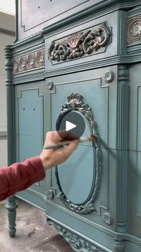 53K views · 1.4K reactions | Antique dresser transformation in French Louis XVI style. | Antique dresser transformation Inspired by the style of French Louis XVI painted furniture art of 19th century.🩵 | By ReLove ReStore | Facebook