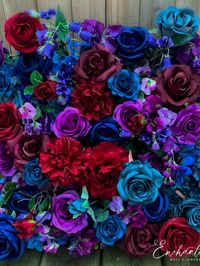 Moody Jewel Tone Flower Wall for Special Event Rental
 https://www.enchantedwallflowers.com/