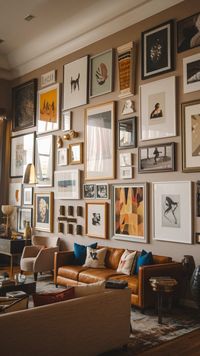 Explore how to mix different frame styles and colors to add depth and interest to your gallery wall.