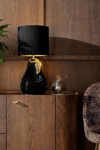 Black Pear Table Lamp - Image 1 of 5